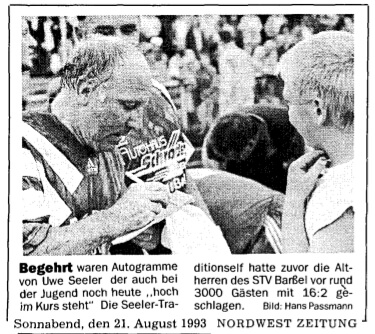 Bericht in der Nordwest-Zeitung am 21.08.1993.