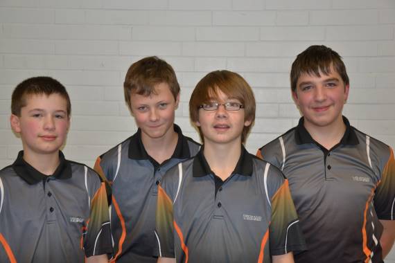 Inoffizieller Herbstmeister 2012 in der Schüler Kreisliga Nord Cloppenburg :: STV Barßel II - v. l. Niklas Schönhöft, Hendrik Koopmann, Lukas Schröder und Jannes Imholte