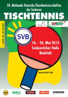 Flyer - 34. Nationale Deutsche Einzelmeisterschaften der Senioren im Tischtennis
